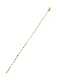4.75 ct. t.w. Lab Grown White Sapphire Tennis Bracelet Gold Over Silver 