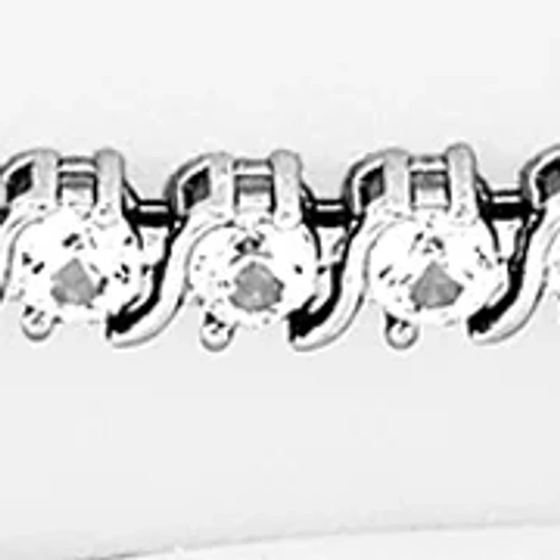 7.52 ct. t.w. Lab Grown White Sapphire Tennis Bracelet in Sterling Silver