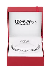 7.52 ct. t.w. Lab Grown White Sapphire Tennis Bracelet in Sterling Silver