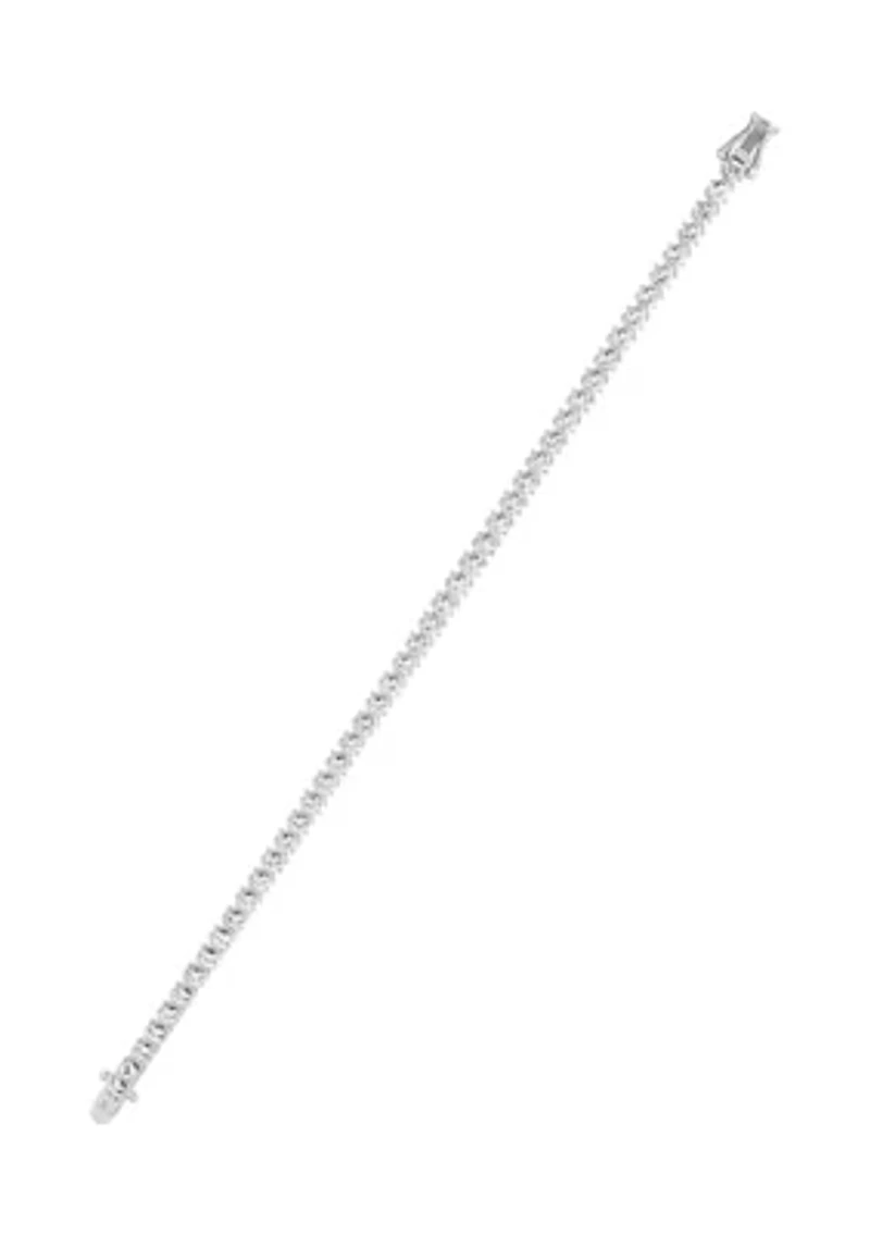 7.52 ct. t.w. Lab Grown White Sapphire Tennis Bracelet in Sterling Silver