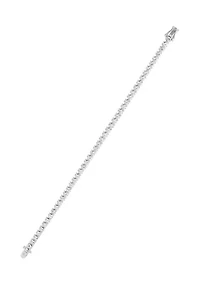 7.52 ct. t.w. Lab Grown White Sapphire Tennis Bracelet in Sterling Silver