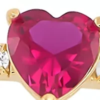 Lab-Grown Ruby and Sapphire Bracelet in Gold over Sterling Silver