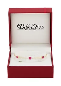 Lab-Grown Ruby and Sapphire Bracelet in Gold over Sterling Silver