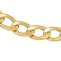 Hollow Curb Bracelet in 14K Yellow Gold