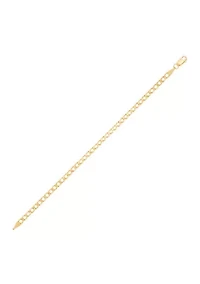 Hollow Curb Bracelet in 14K Yellow Gold
