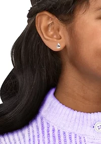  1/10 ct. t.w. Diamond  Wave Stud Earrings in Sterling Silver