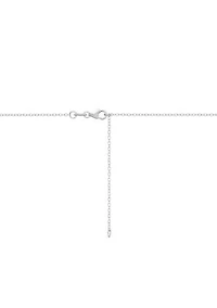 Diamond Accent Teddy Bear Pendant with 16" Cable Chain in Sterling Silver