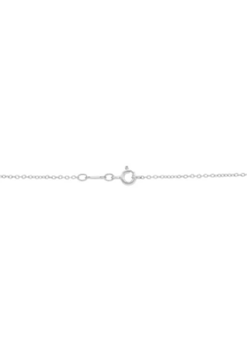 1/10 ct. t.w. Diamond Pendant with 18" Cable Chain and Stud Earrings Set in Sterling Silver 