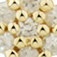 1/10 ct. t.w. Diamond Circle Earrings and Necklace Set in 10K Yellow Gold