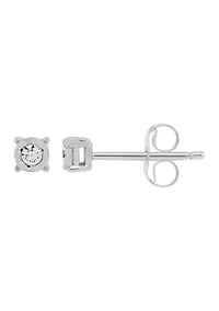 1/10 ct. t.w. Lab Grown Stud and Hoop Earring Set in Sterling Silver