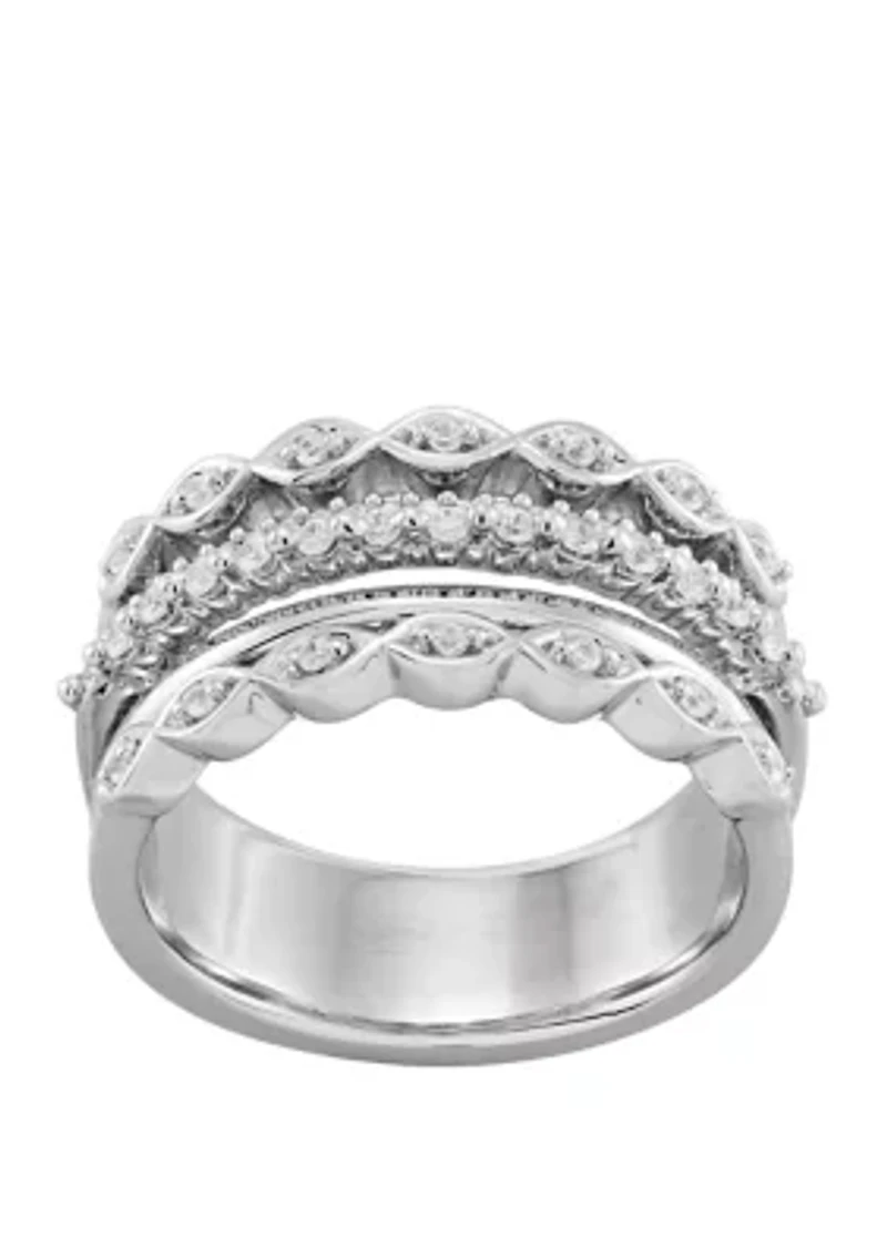 1/4 ct. t.w. Diamond Stack Ring in Sterling Silver