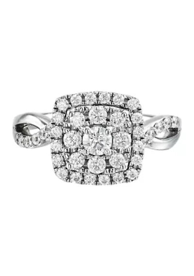 ct. t.w. Lab Grown Diamond Ring in 14K White Gold
