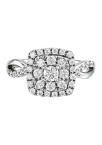 ct. t.w. Lab Grown Diamond Ring in 14K White Gold