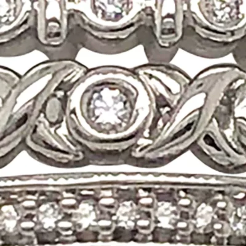 1/10 ct. t.w. Diamond Stack Ring in Sterling Silver