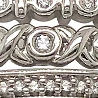 1/10 ct. t.w. Diamond Stack Ring in Sterling Silver