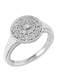 1/4 ct. t.w. Round Diamond Ring in Sterling Silver