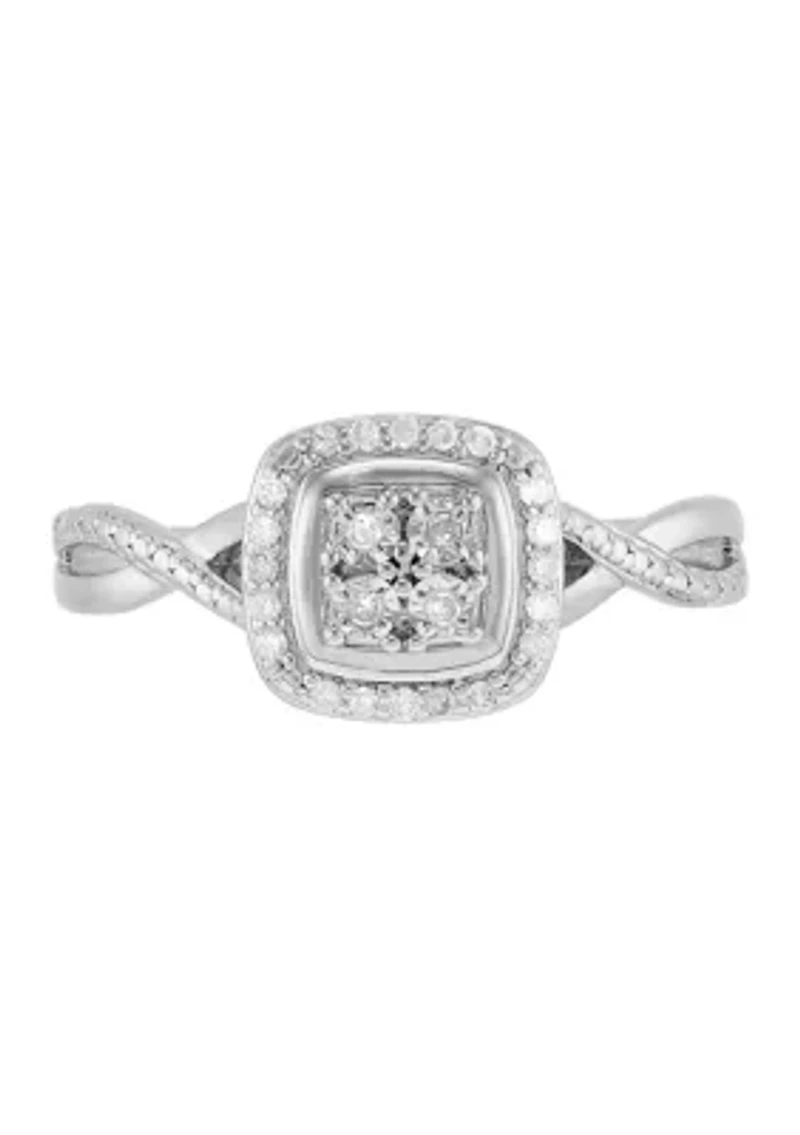 1/10 ct. t.w. Diamond Ring in Sterling Silver