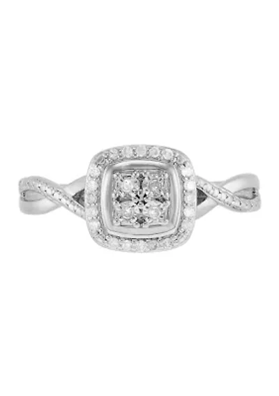 1/10 ct. t.w. Diamond Ring in Sterling Silver