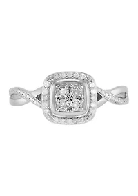1/10 ct. t.w. Diamond Ring in Sterling Silver