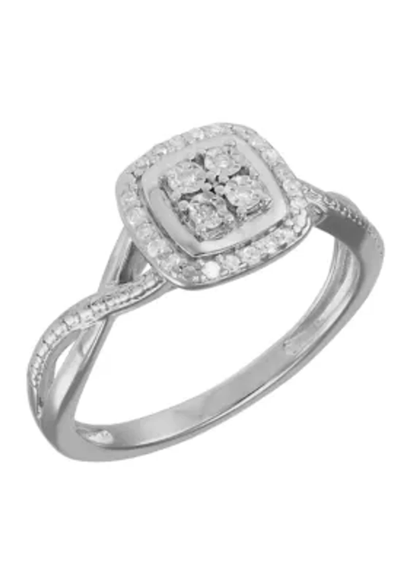 1/10 ct. t.w. Diamond Ring in Sterling Silver