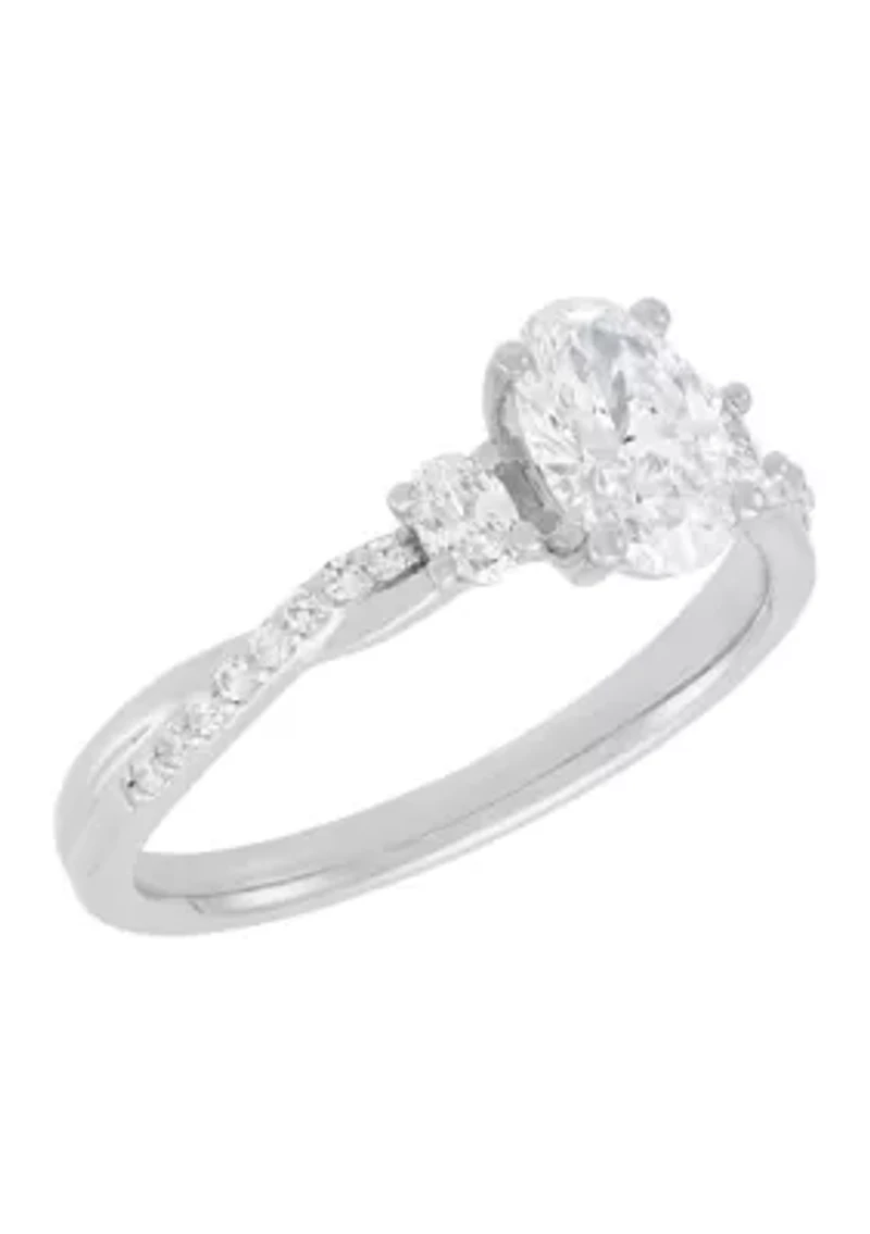 1 ct. t.w. Lab Grown Diamond Ring in 10K White Gold