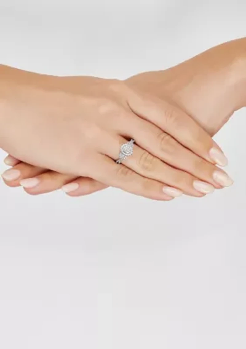 1/2 ct. t.w. Lab Grown Diamond Ring in Sterling Silver