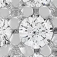 1/2 ct. t.w. Lab Grown Diamond Halo Ring in Sterling Silver