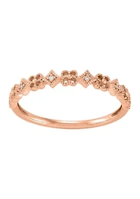 Diamond Accent Ring in 10K Rose Gold