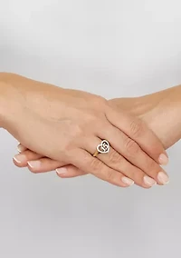 1/4 ct. t.w. Lab-Grown Diamond Heart Ring in 10K Yellow Gold