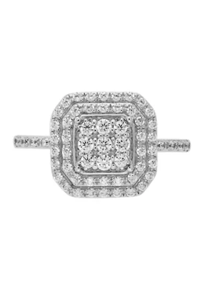  1/2 ct. t.w. Lab Grown Diamond Ring in Sterling Silver