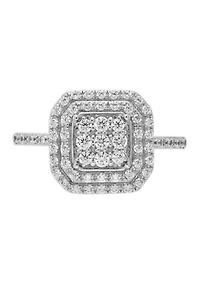  1/2 ct. t.w. Lab Grown Diamond Ring in Sterling Silver