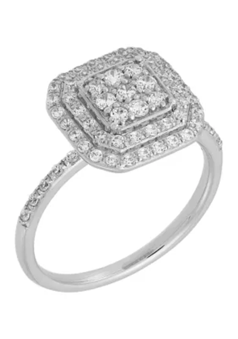  1/2 ct. t.w. Lab Grown Diamond Ring in Sterling Silver