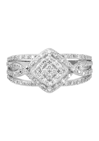 1/2 ct. t.w. Lab Grown Ring in Sterling Silver