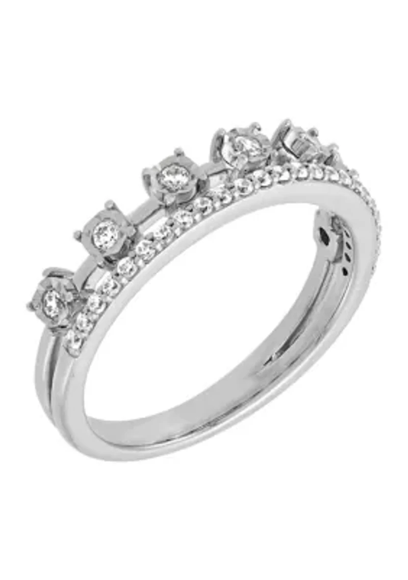  1/4 ct. t.w. Lab Grown Diamond Ring in Sterling Silver