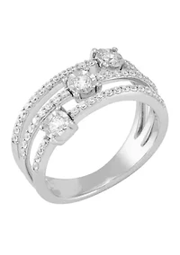 1/2 ct. t.w. Lab Grown Diamond Ring in Sterling Silver