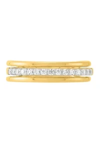 1/4 ct. t.w. Lab Grown Diamond Ring in Gold Over Sterling Silver