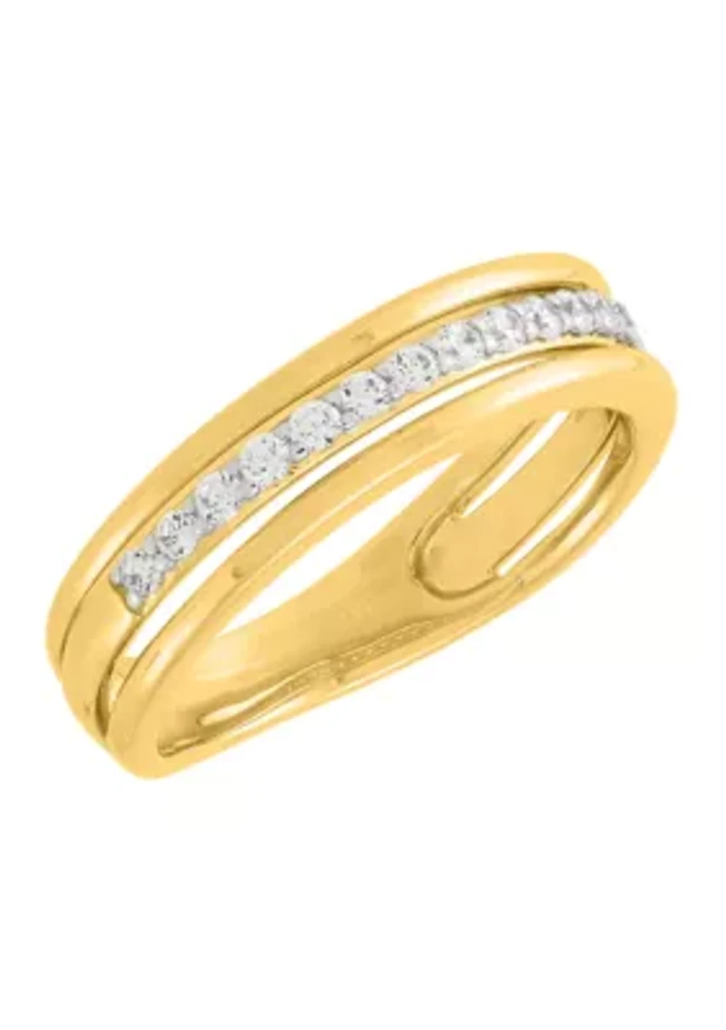 1/4 ct. t.w. Lab Grown Diamond Ring in Gold Over Sterling Silver