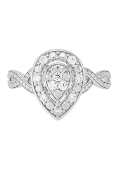 1/4 ct. t.w. Lab Grown Diamond Ring in Sterling Silver