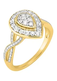 1/ ct. t.w. Lab Grown Diamond Ring in Gold Over Sterling Silver