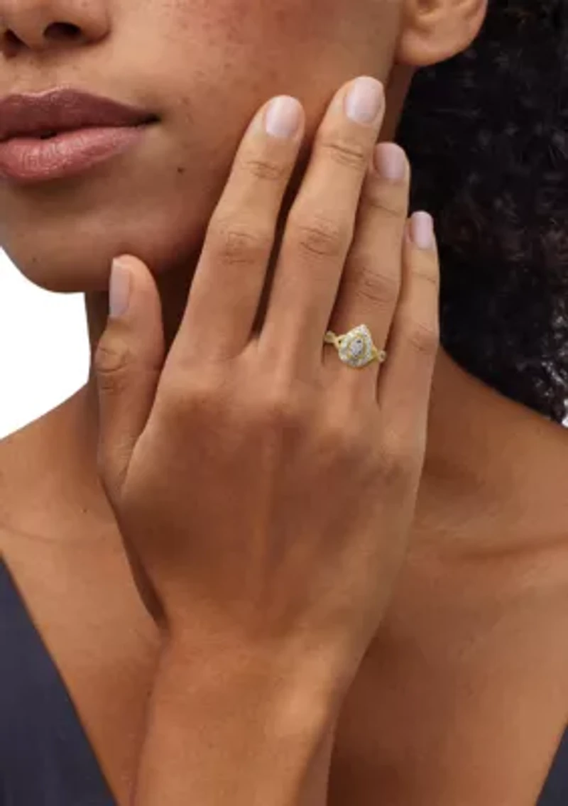 1/ ct. t.w. Lab Grown Diamond Ring in Gold Over Sterling Silver