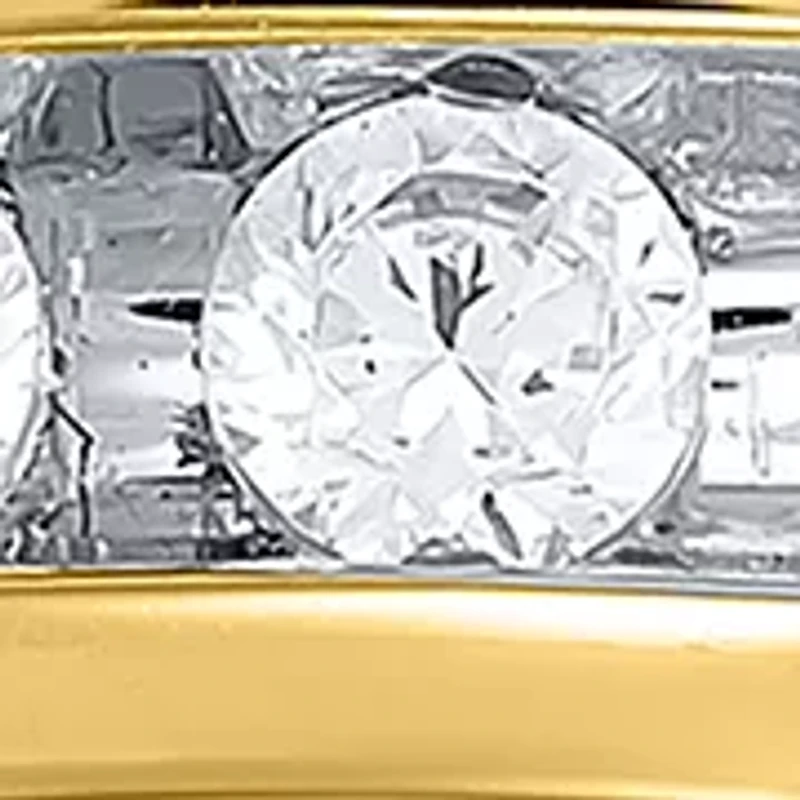 1/4 Lab Grown Diamond Gent Ring in 10K Yellow Gold