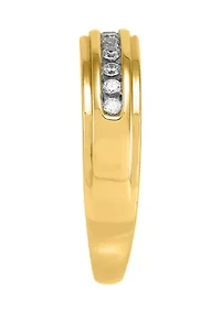 1/4 Lab Grown Diamond Gent Ring in 10K Yellow Gold