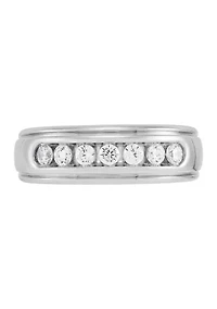 1/2 ct. t.w. Lab Grown Diamond Mens Ring in 10K White Gold