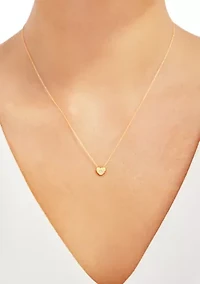  1/10 ct. t.w. Diamond Heart Pendant Necklace in 10K Yellow Gold 