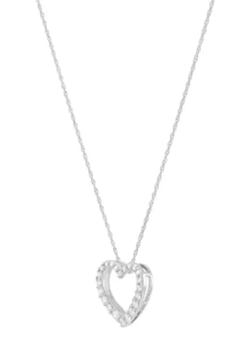 Grown With Love 1/3 ct. t.w. Lab Created Diamond Pendant with 18 Inch Rope Chain in 10K White Gold