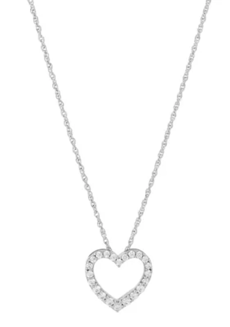 Grown With Love 1/3 ct. t.w. Lab Created Diamond Pendant with 18 Inch Rope Chain in 10K White Gold