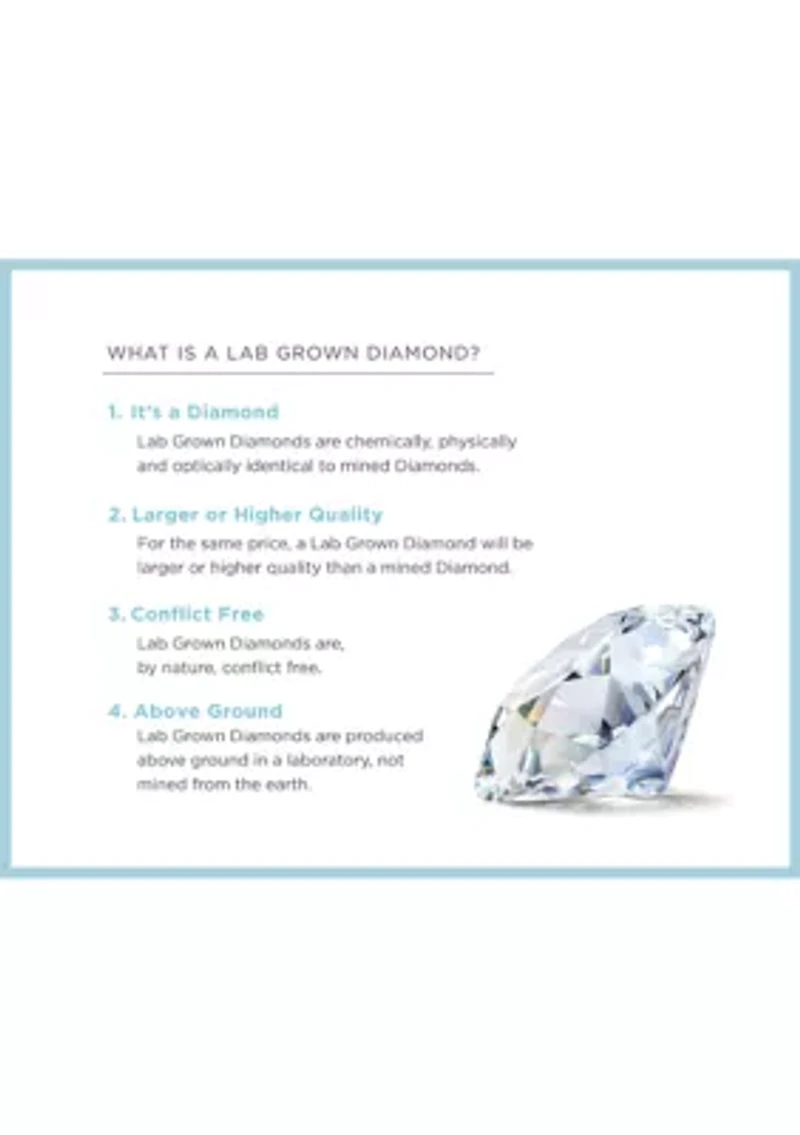 Grown With Love 1/3 ct. t.w. Lab Created Diamond Pendant with 18 Inch Rope Chain in 10K White Gold