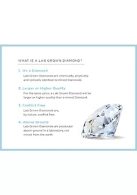 Grown With Love 1/3 ct. t.w. Lab Created Diamond Pendant with 18 Inch Rope Chain in 10K White Gold