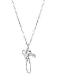 3/8 ct. t.w. Diamond Pendant with 18" Cable Chain in 10K White Gold