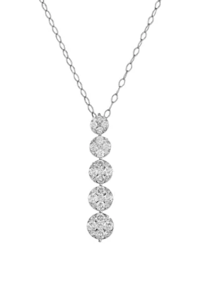 1 ct. t.w. Diamond Pendant in 10K White Gold